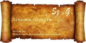 Sztraka Gizella névjegykártya