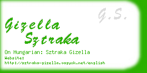 gizella sztraka business card